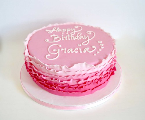 roze ombre taart bestellen, pink ombre cake