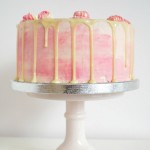 drip-taart-roze, verjaardagstaart-roze-drips