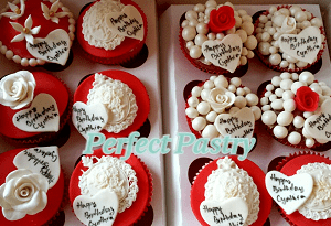 Luxe verjaardags/liefde cupcake's