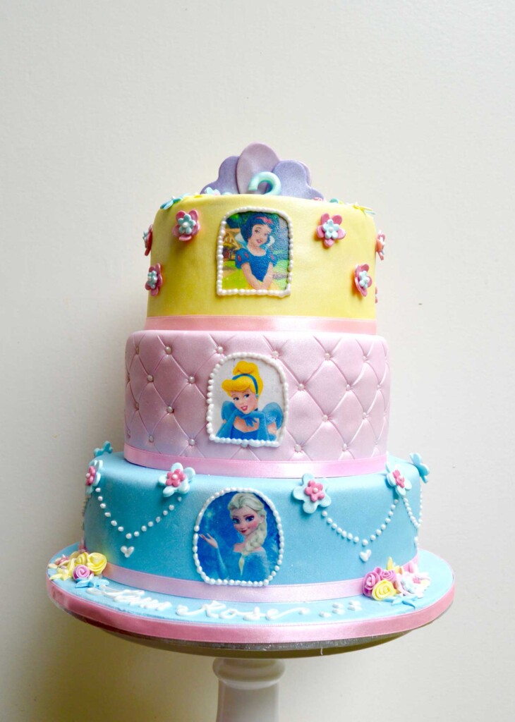 Disney Princessen taart, meisjes disney taart, pastel girls birthday cake disney