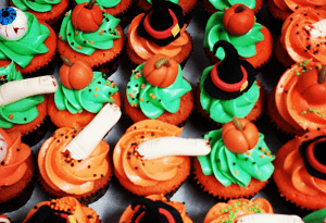 Cupcake's met een "Halloween" thema