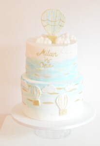 luchtbalon-taart-jongens-verjaardagstaart, babyboy-hot-air-balloon