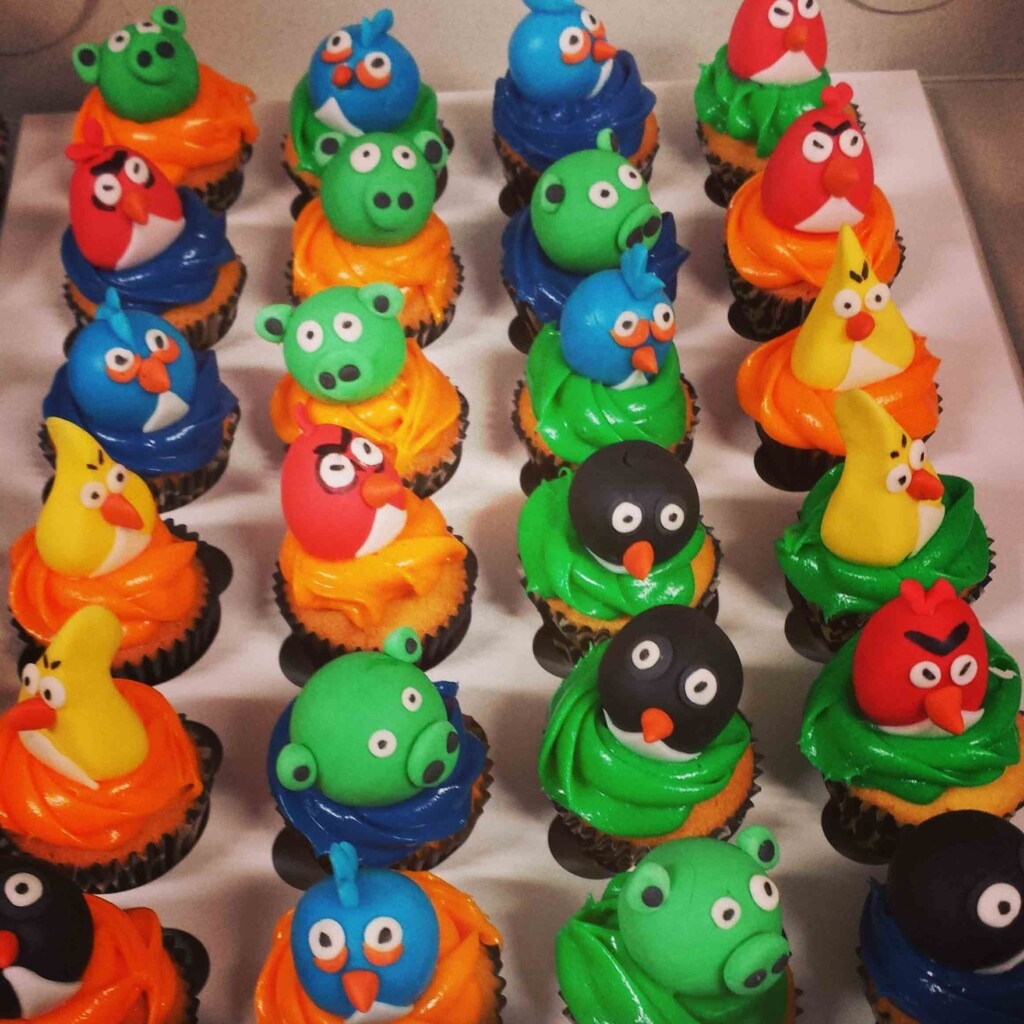 Cupcake's met verschillende Angry birds