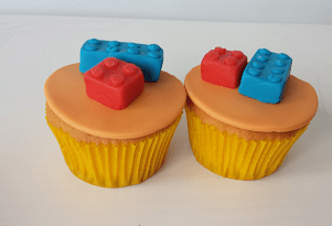 Cupcake's met legoblokjes