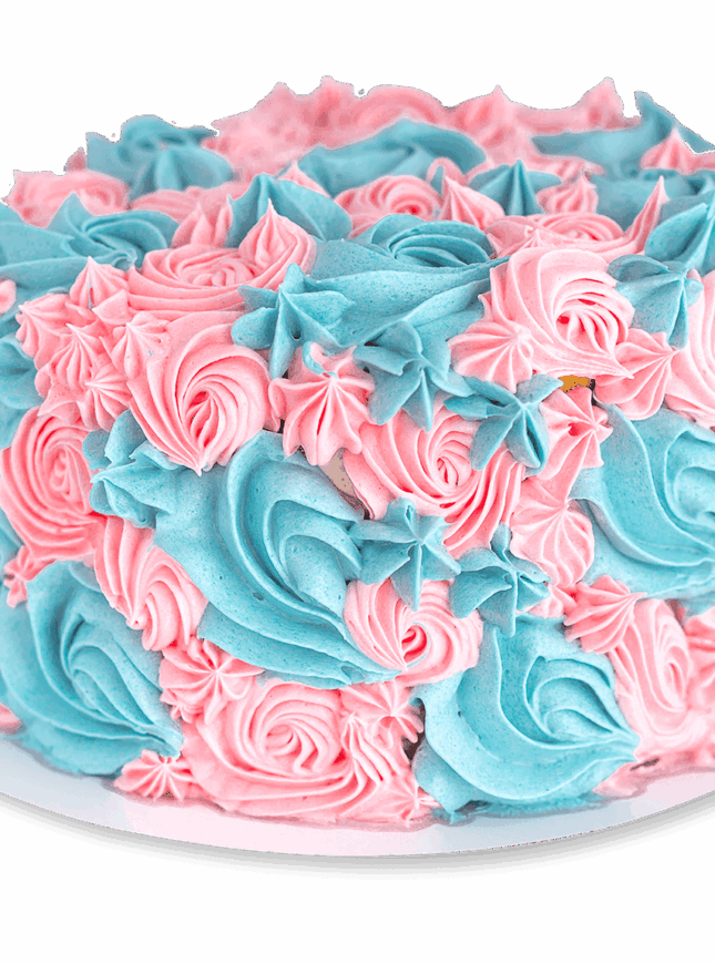 gender-reveal-taart-roze-blauw-toefjes