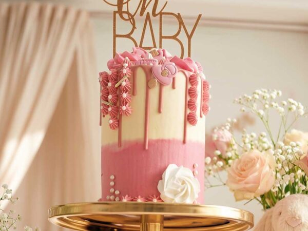 Baby girl taart babyshower taart