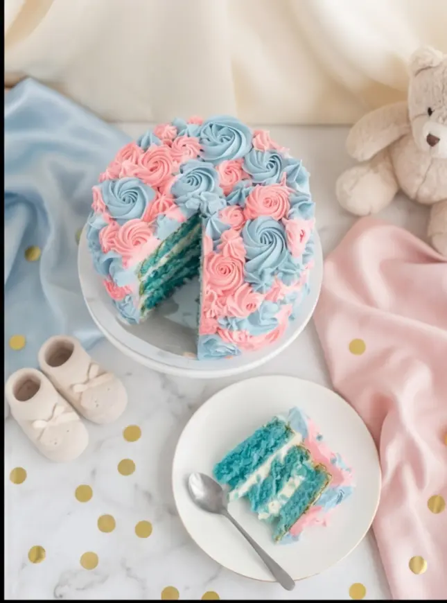 Gender reveal taart boy or girl 4 Gender reveal taart boy or girl 4