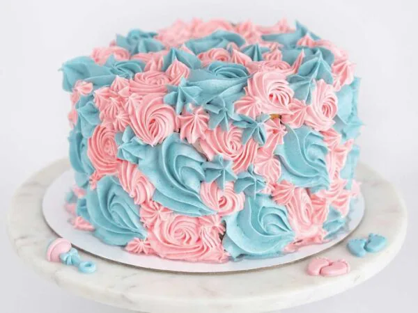 Gender reveal taart boy or girl