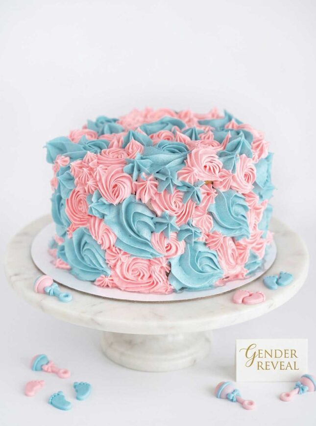 Gender reveal taart boy or girl