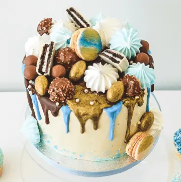 Babyshower dripcake cupcakes blue 2