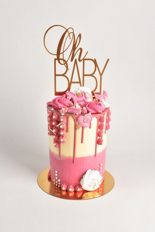 baby-shower-cake-for-girl-pink-whitte-decoration-hors