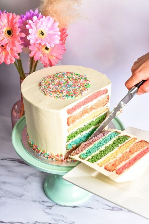 Regenboog Taart Regenboog-taart-spikkels