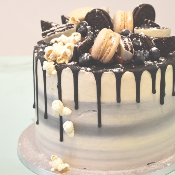 drip-taart-macarons-chocolade-ombre