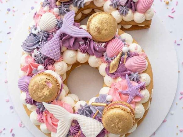 Cijfer cookie cake mermaid