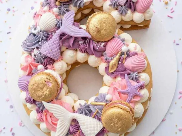 Cijfer cookie cake mermaid