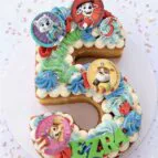 Cijfer taart cake paw petrol taart