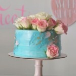 moederdag-blauw-taart-roze-bloemen