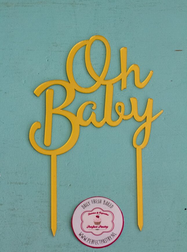 Taart topper oh baby