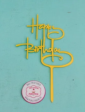 Happy birthday taart topper
