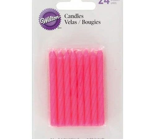 Wilton Taartkaarsjes Roze 24 stuks