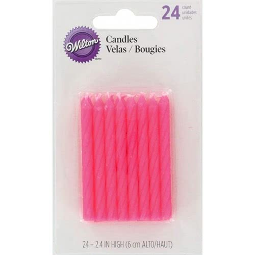 Wilton Taartkaarsjes Roze 24 stuks