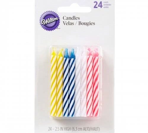 Wilton Taartkaarsjes Multicolor 24 stuks