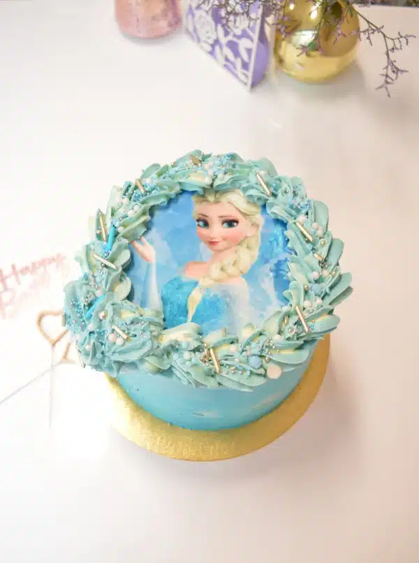 Frozen-blauw-meisje-ana Frozen-buttercream-ana-blauw