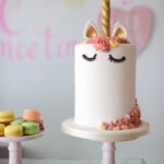 unicorn-taart-roze-goud