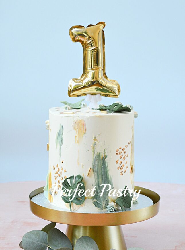Jungle-taart-met-goud-taart-topper-cijfer-1 (3) jungle-taart-goud-taart-topper-1
