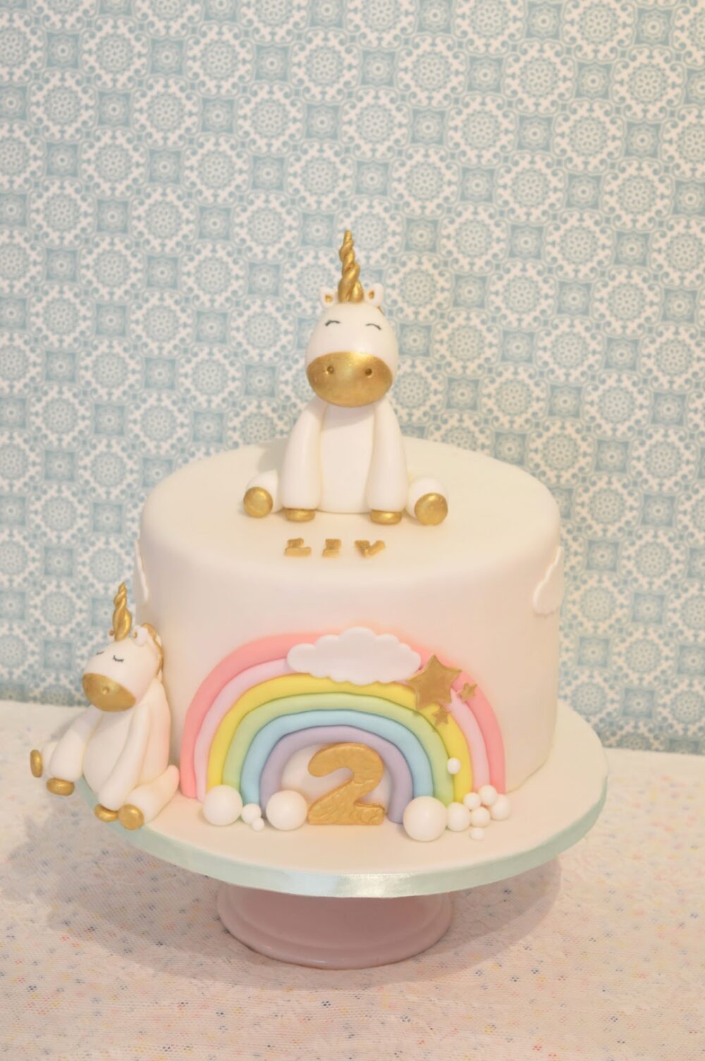unicorn-rainbouw-roze-taart-pastel