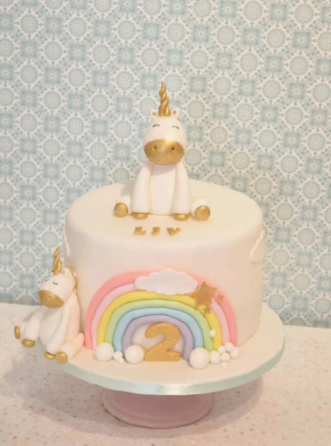 unicorn-rainbouw-roze-taart-pastel