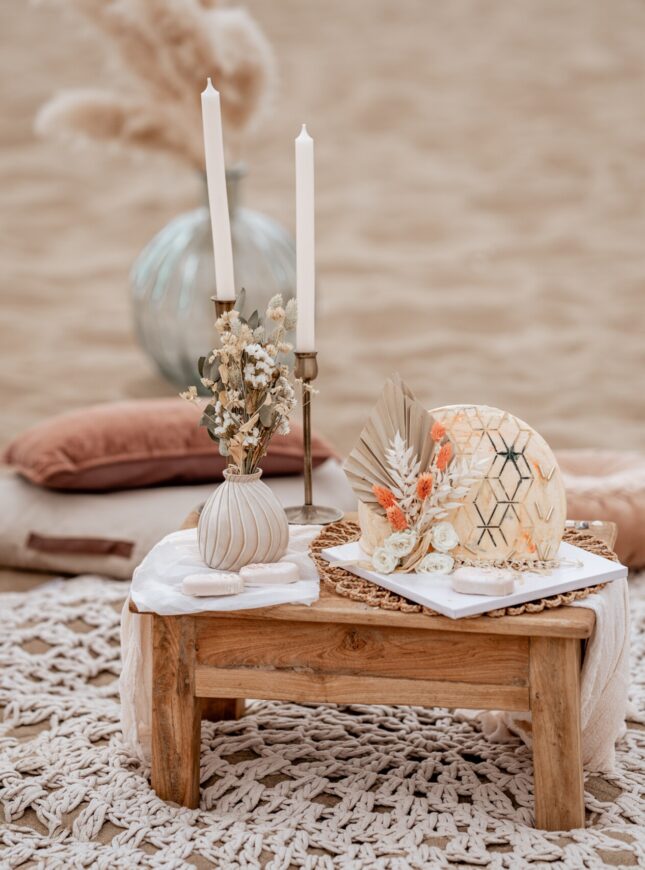 Styled Shooting Sonnenuntergang 30.07.2022 www.manawanani-fotografie.de 119 droog-blomen-taart-op-het-strand