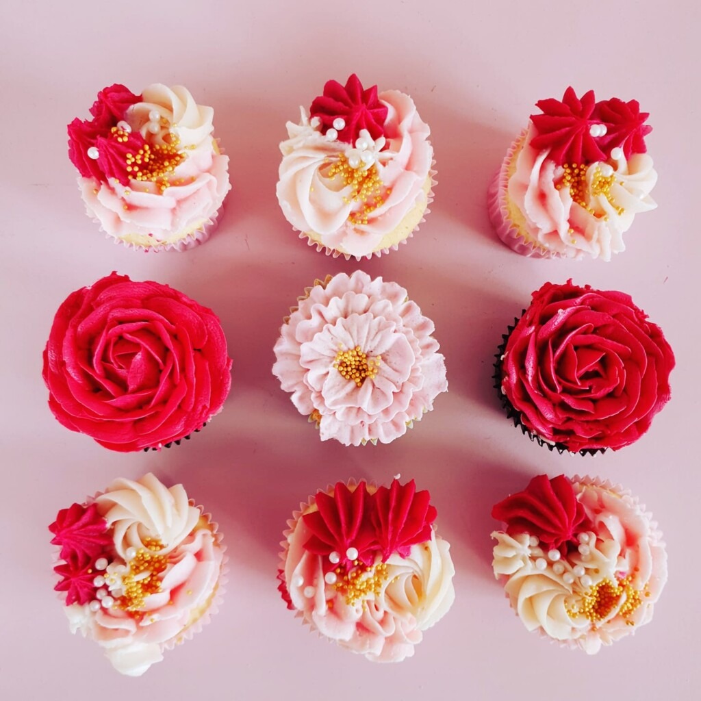 Bloemen cupcakes