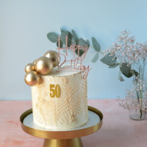 goud-50-verjaardagstaart