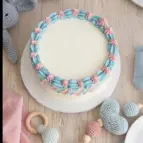 Pastel gender reveal taart 1