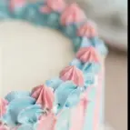 Pastel gender reveal taart 2