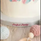 Pastel gender reveal taart 4