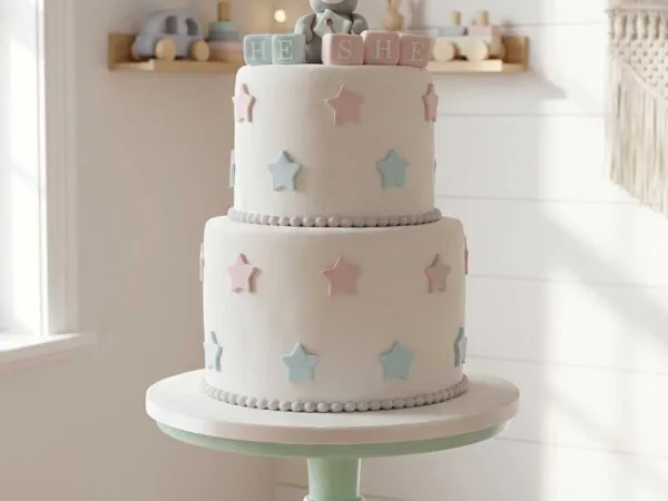 Beertastisch spannende gender reveal taart