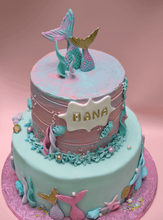 _Zeemermin Turqoise Buttercream Verjaardags Taart! _Zeemermin Turqoise Buttercream Verjaardags Taart!