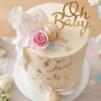 gender-reveal-taart-macarons-goud1