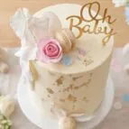 gender-reveal-taart-macarons-goud1