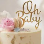 gender-reveal-taart-macarons-goud2