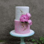 roze gold verjaardags vrouw taarttaart