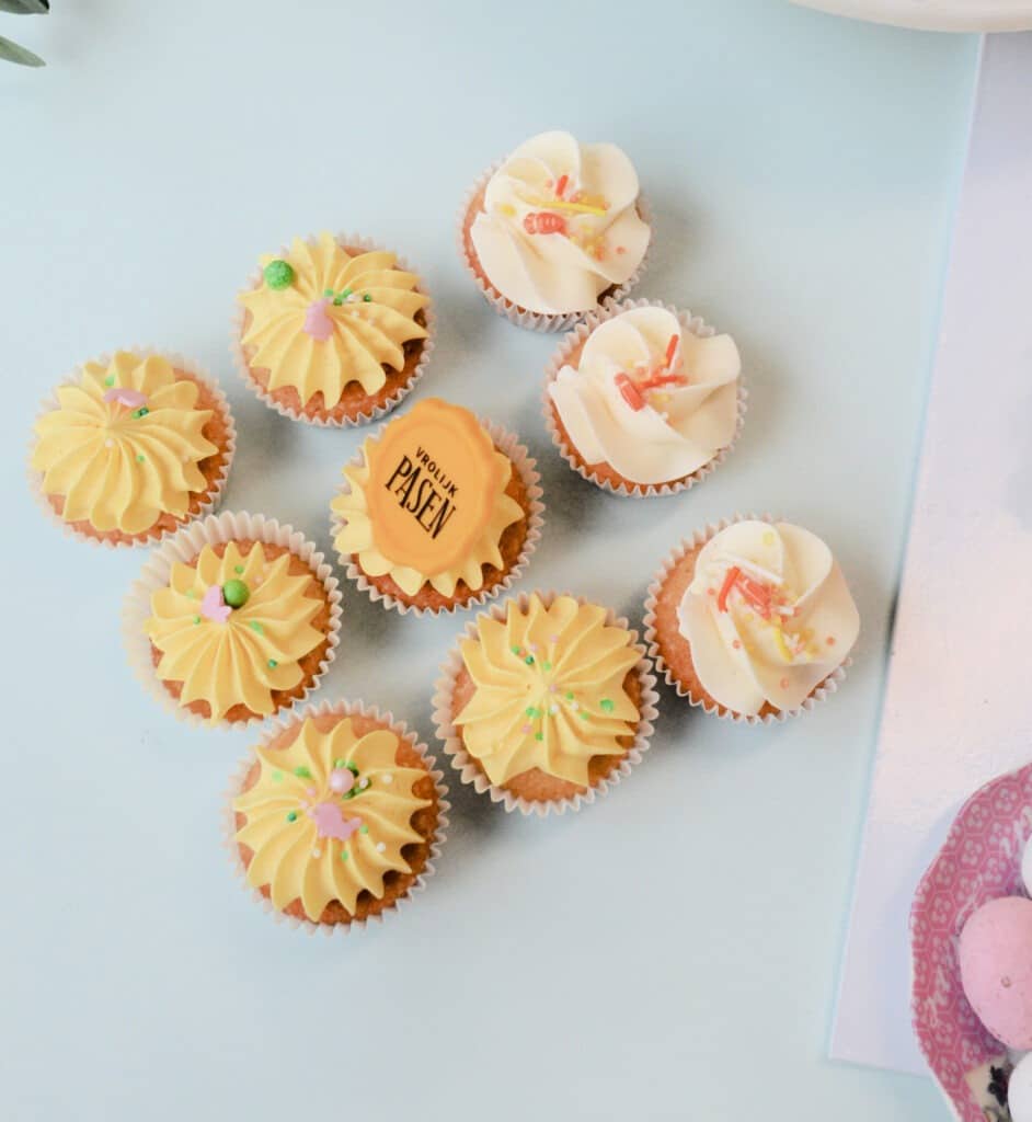 Mini cupcakes voor Pasen
