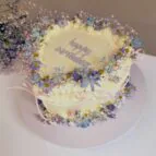 vintage-taart-blauw-bloemen