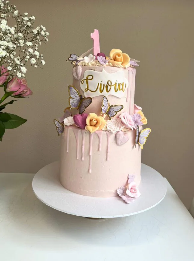 Vlinder-thema-driptaart