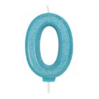 Culpitt Cijferkaars #0 Blauw met Glitter