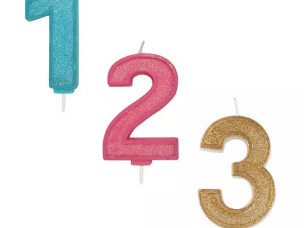 Culpitt Cijferkaarsjes met Glitter