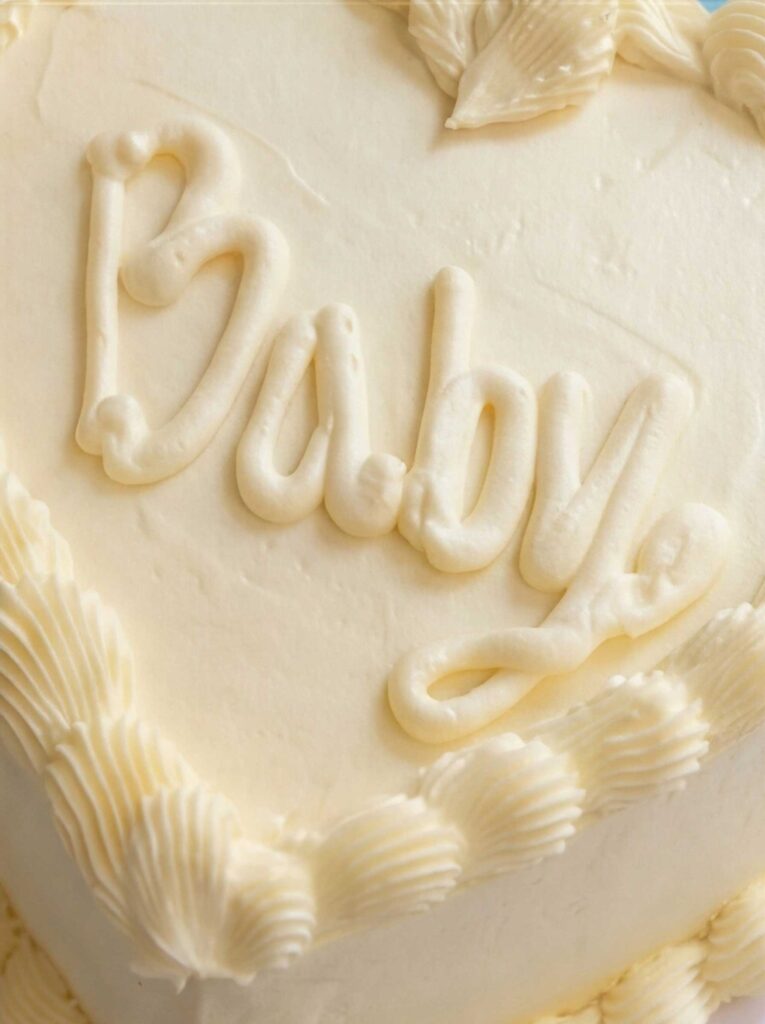 Vintage baby gender reveal taart