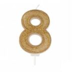 Culpitt Cijferkaars #8 Goud met Glitter